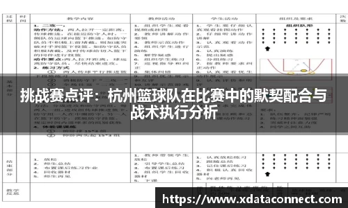 挑战赛点评：杭州篮球队在比赛中的默契配合与战术执行分析