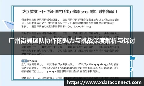 广州街舞团队协作的魅力与挑战深度解析与探讨